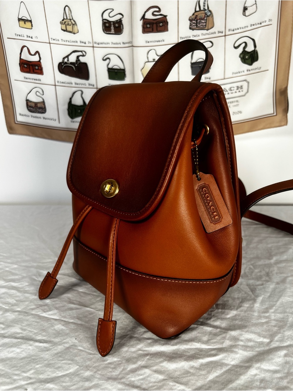 Coach Turnlock Backpack Glovetanned Leather Archival Style